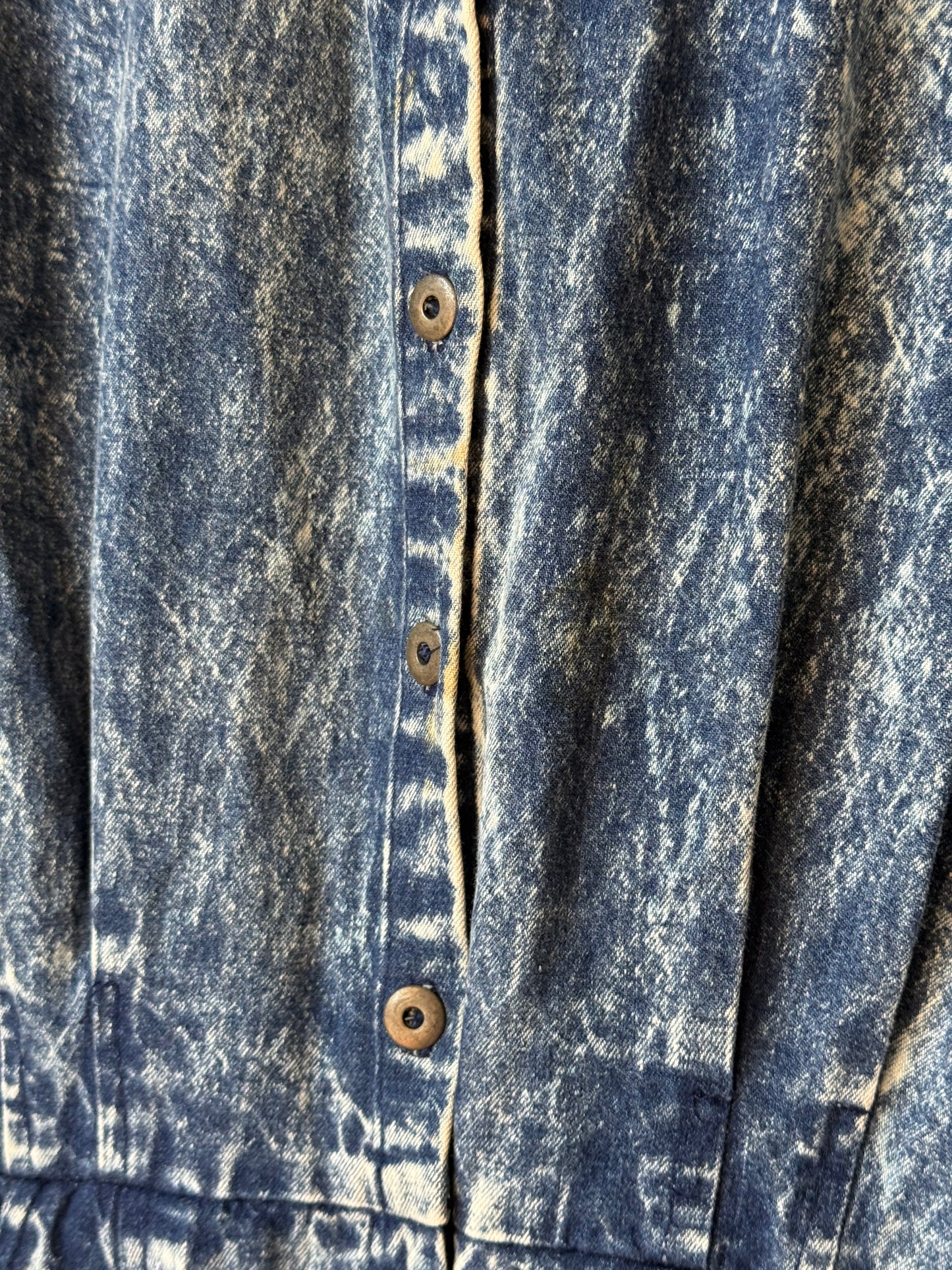 1980s Denim Stone-Wash Jumpsuit