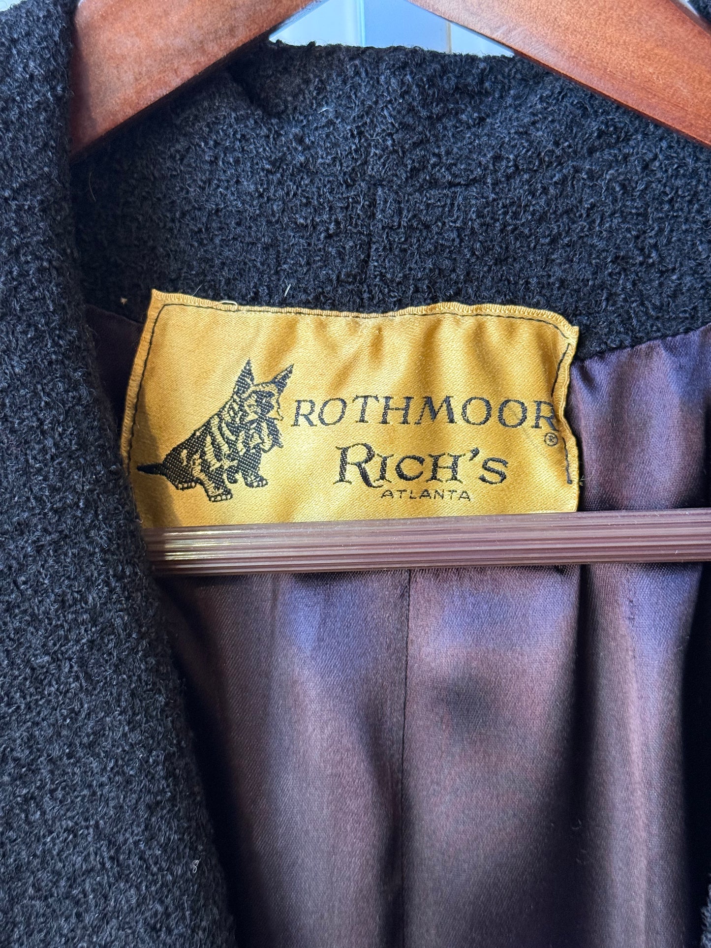 1950s/60s Black Boucle Coat
