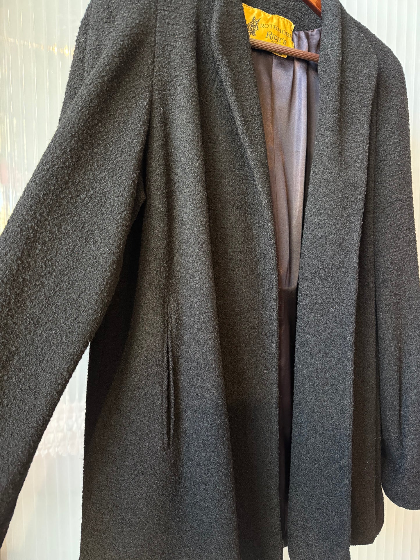 1950s/60s Black Boucle Coat