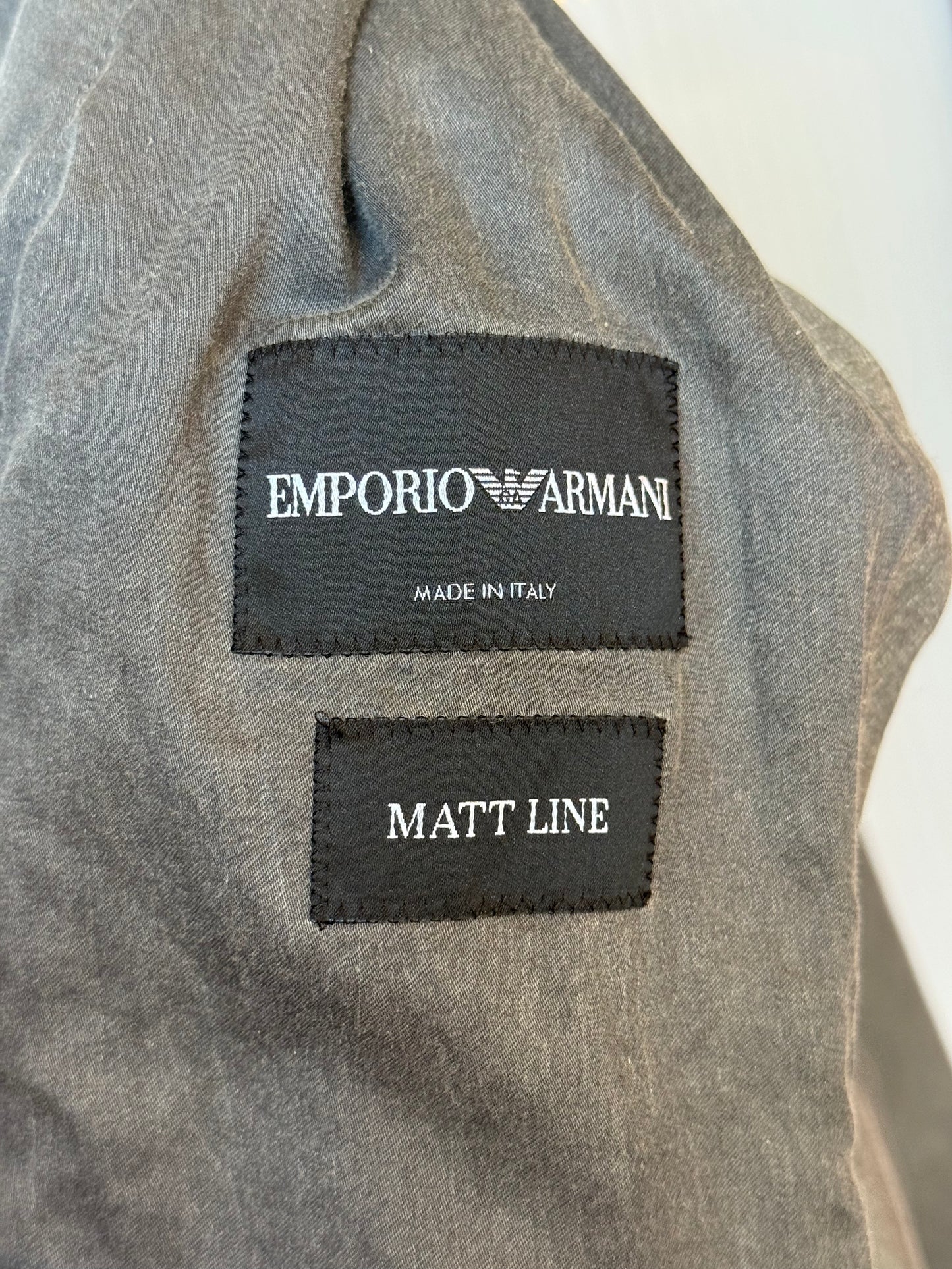 Emporio Armani Gray Chambray Blazer