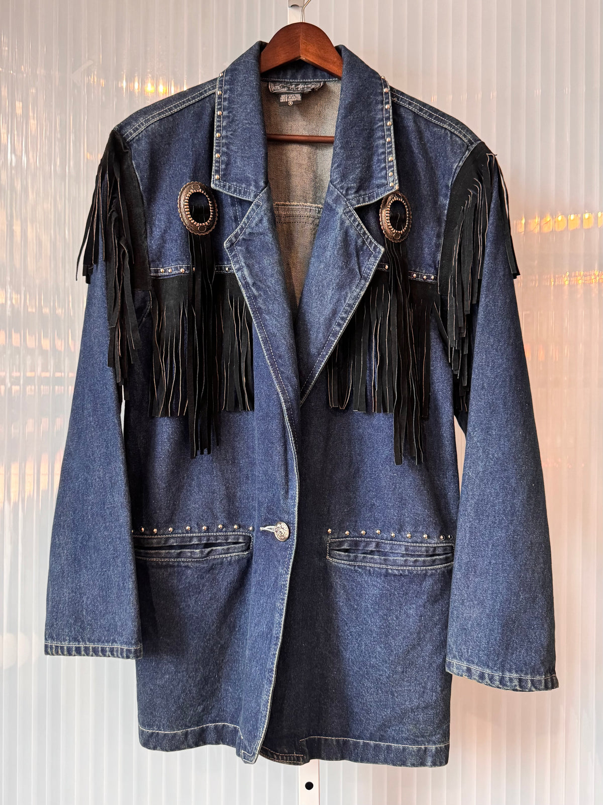 Y2K Blue Denim Western Jacket