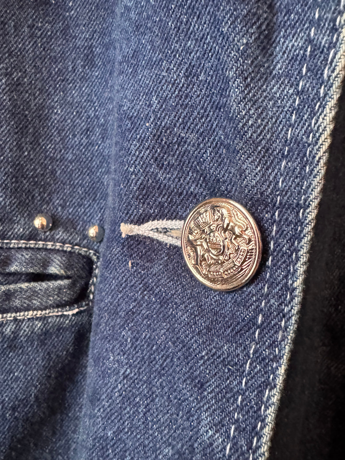 Y2K Blue Denim Western Jacket