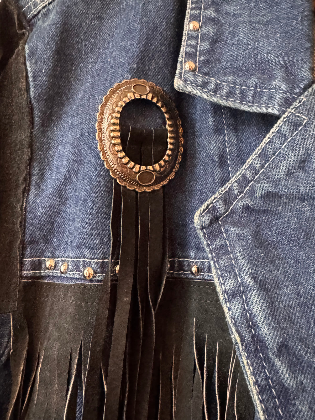Y2K Blue Denim Western Jacket