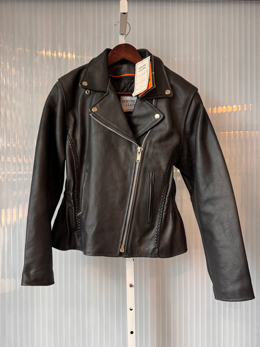 2010s Black Leather Moto Jacket