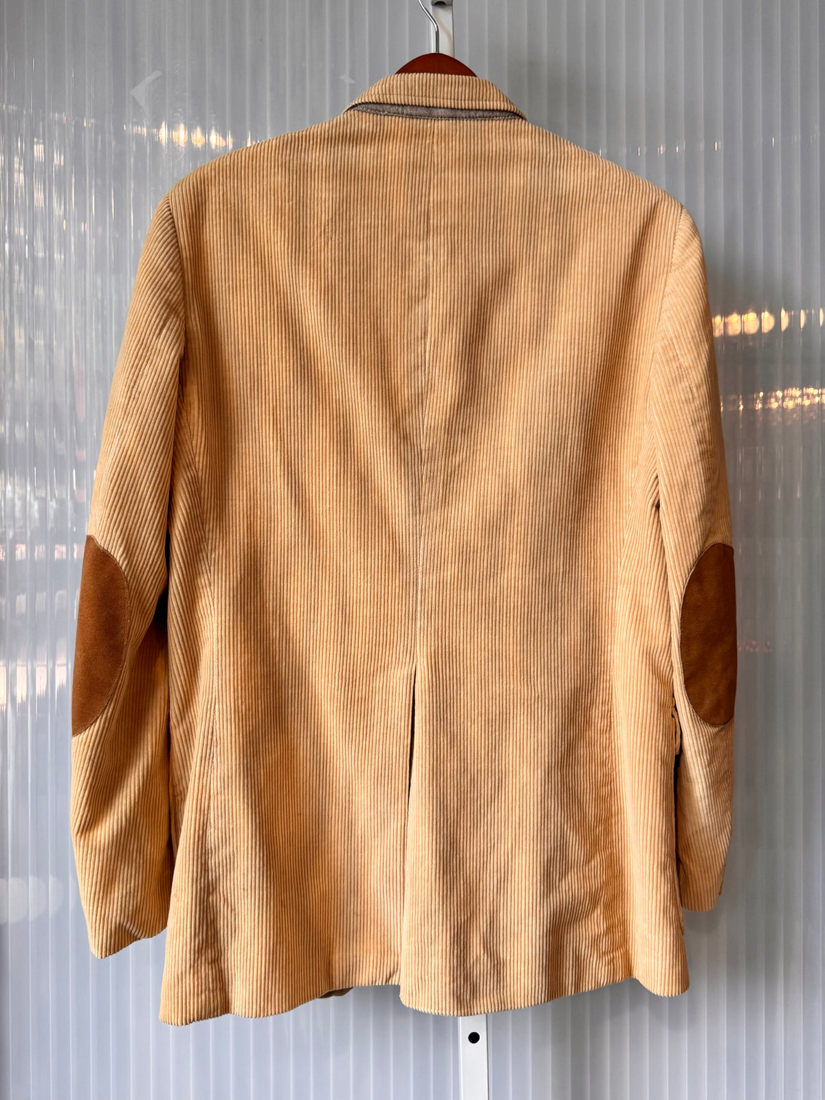 1970s Tan Corduroy Blazer Jacket with Elbow Pads