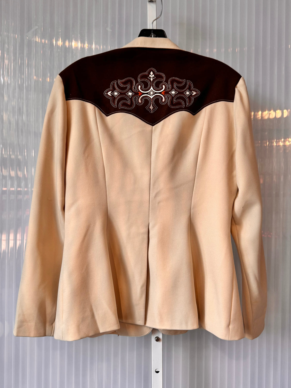 1970s Butter-Yellow & Brown Western Blazer Jacket