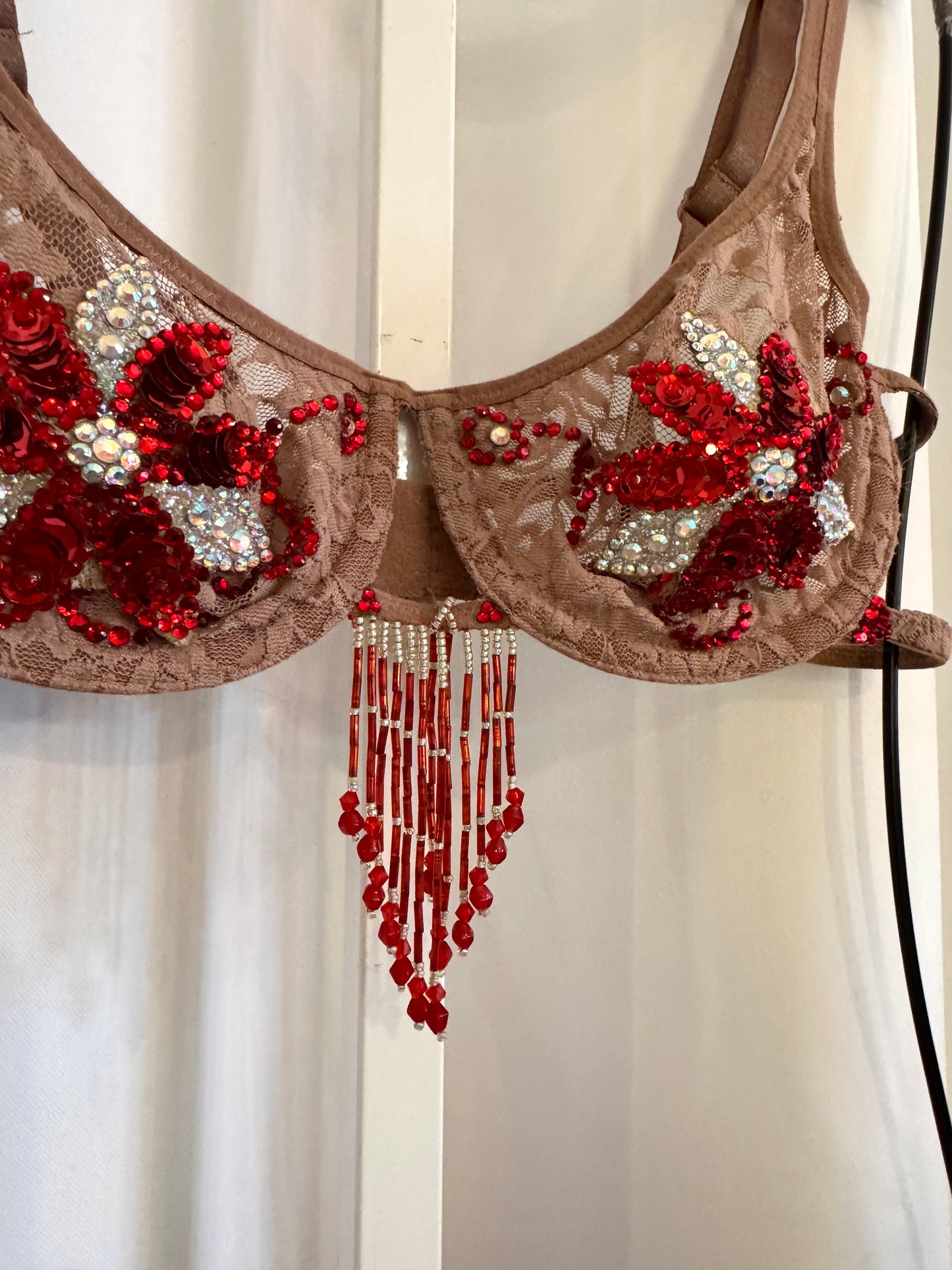 Burlesque Lace & Sequins Bra & Panty Set