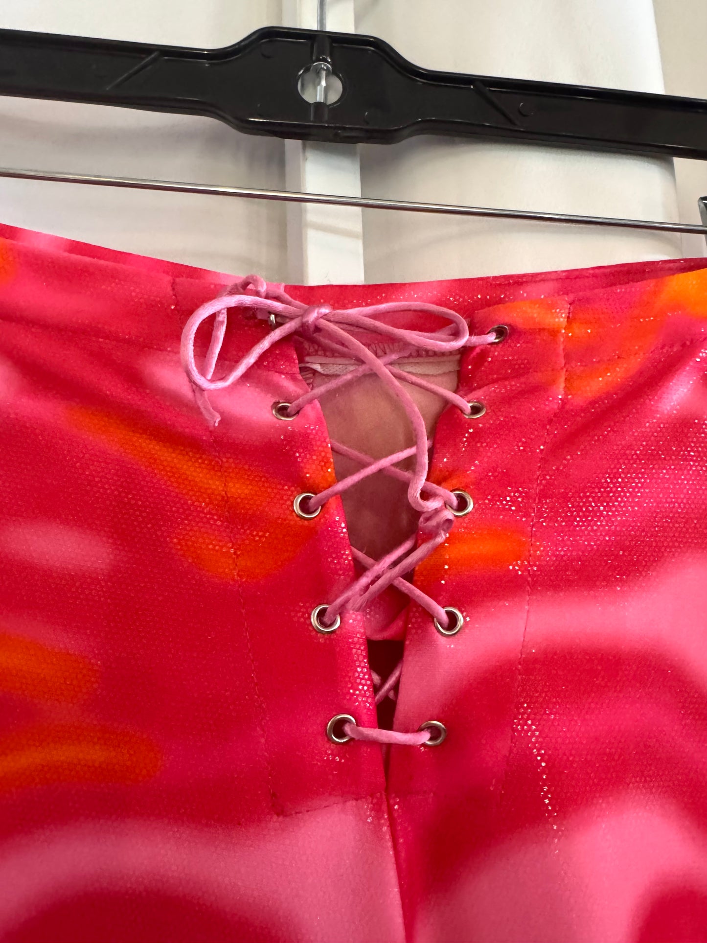 Shiny Pink Disco/Rave Bell Bottoms