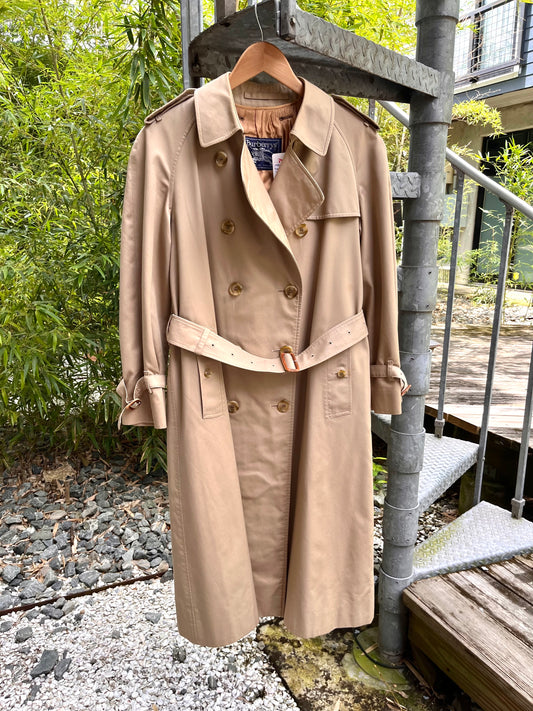 1980's Burberry Khaki Trench Coat
